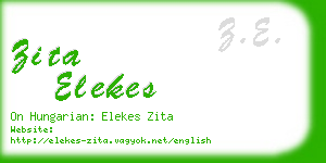 zita elekes business card